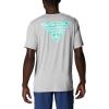 imageColumbia Mens PFG Triangle Fill Tech Tee Short SleeveCool GreyElectric Turquoise Kona