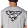 imageColumbia Mens PFG Triangle Fill Tech Tee Short SleeveCool GreyStars N Stripes Graphic