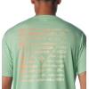 imageColumbia Mens PFG Triangle Fill Tech Tee Short SleeveNew MintElements Graphic