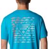 imageColumbia Mens PFG Triangle Fill Tech Tee Short SleeveOcean TealPfg Elements Graphic