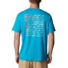 imageColumbia Mens PFG Triangle Fill Tech Tee Short SleeveOcean TealPfg Elements Graphic