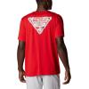 imageColumbia Mens PFG Triangle Fill Tech Tee Short SleeveRed SparkWhite Fireworks