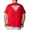 imageColumbia Mens PFG Triangle Fill Tech Tee Short SleeveRed SparkWhite Fireworks