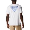 imageColumbia Mens PFG Triangle Fill Tech Tee Short SleeveWhiteBlue Macaw Kona