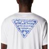 imageColumbia Mens PFG Triangle Fill Tech Tee Short SleeveWhiteBlue Macaw Kona