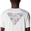 imageColumbia Mens PFG Triangle Fill Tech Tee Short SleeveWhiteCollegiate Navy Fireworks