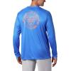 imageColumbia Mens Terminal Tackle PFG Global Compass LSVivid BlueBright Nectar