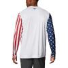 imageColumbia Mens Terminal Tackle PFG Global Compass LSWhiteCarbonRed Spark