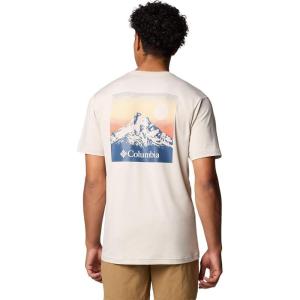 imageColumbia Mens Kwick Hike Back Graphic Short Sleeve TeeDark Stone HeatherLinear View Multi