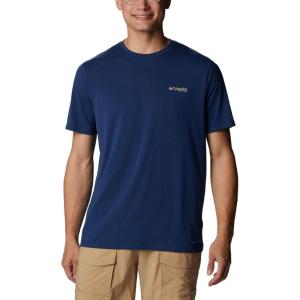 imageColumbia Mens PFG Fish Flag Tech Tee SsCarbonFossil Bass Flag Graphic