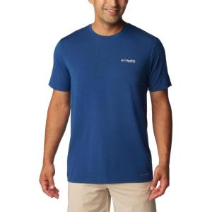 imageColumbia Mens PFG Fish Flag Tech Tee SsCarbonVivid Blue Gradient