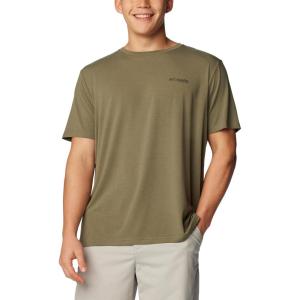 imageColumbia Mens PFG Fish Flag Tech Tee SsCypressGraphite Gradient