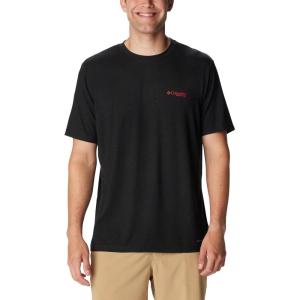imageColumbia Mens PFG Sail Tower Tech Tee Short SleeveBlackFlag Jumper Salt Graphic
