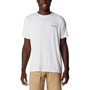 imageColumbia Mens PFG Triangle Fill Tech Tee Short SleeveWhiteCollegiate Navy Fireworks