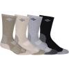 imageColumbia Mens 4 Pack Cotton Crew SocksBrownKhakiCharcoalBlack