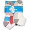 imageColumbia Mens 12 Cushion Quarter Arch Support Poly Blend Socks 6 PackWhite