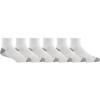 imageColumbia Mens 12 Cushion Quarter Arch Support Poly Blend Socks 6 PackWhiteColumbia Grey