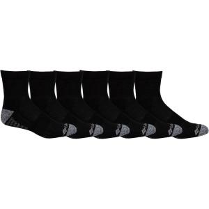 imageColumbia Mens 12 Cushion Quarter Arch Support Poly Blend Socks 6 PackBlackColumbia Grey