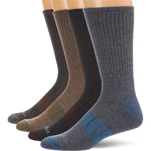 imageColumbia Mens 4 Pack Everyday Crew SocksCharcoalBrownNavyBlack
