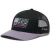 imageColumbia UnisexAdult Pfg Fish Flag Mesh Snap BackBlack  Granite Purple