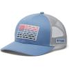 imageColumbia UnisexAdult Pfg Fish Flag Mesh Snap BackBluestone  Cool Grey