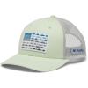 imageColumbia UnisexAdult Pfg Fish Flag Mesh Snap BackLight LimeNimbus Grey