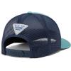 imageColumbia UnisexAdult Pfg Fish Flag Mesh Snap BackTranquil Teal  Collegiate Navy