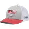 Cool Grey/White/Red Hibiscus