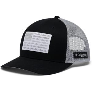 imageColumbia UnisexAdult Pfg Fish Flag Mesh Snap BackBlackCool Grey
