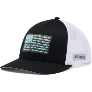 imageColumbia UnisexAdult Pfg Fish Flag Mesh Snap BackBlackWhite