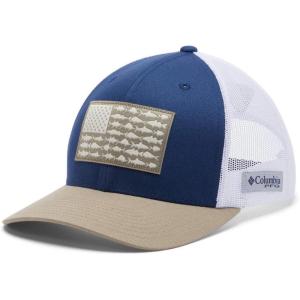 imageColumbia UnisexAdult Pfg Fish Flag Mesh Snap BackCarbon  Tusk