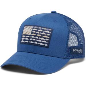 imageColumbia UnisexAdult Pfg Fish Flag Mesh Snap BackCarbonCollegiate Navy