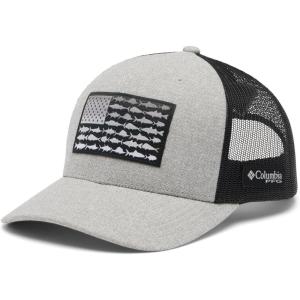 imageColumbia UnisexAdult Pfg Fish Flag Mesh Snap BackCool Grey HeatherBlack
