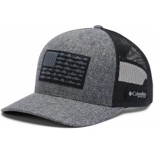 imageColumbia UnisexAdult Pfg Fish Flag Mesh Snap BackGrill HeatherBlackFish Flag