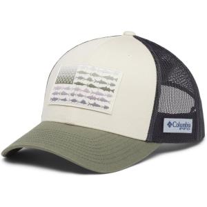 imageColumbia UnisexAdult Pfg Fish Flag Mesh Snap BackStone  City Grey  Cypress