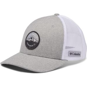 imageColumbia unisexadult Mesh Snap BackColumbia Grey Heather Mt Hood Circle Patch