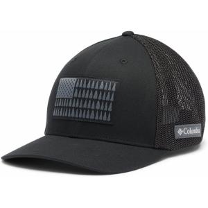imageColumbia UnisexAdult Tree Flag Mesh Ball Cap  High CrownBlack