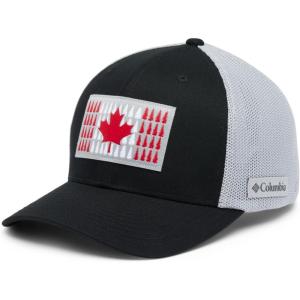 imageColumbia UnisexAdult Tree Flag Mesh Ball Cap  High CrownBlackColumbia GreyCanada Flag