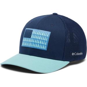 imageColumbia UnisexAdult Tree Flag Mesh Ball Cap  High CrownCollegiate NavySpray