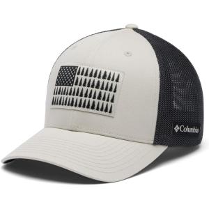 imageColumbia UnisexAdult Tree Flag Mesh Ball Cap  High CrownDark StoneShark