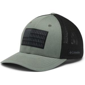 imageColumbia UnisexAdult Tree Flag Mesh Ball Cap  High CrownMetalBlack