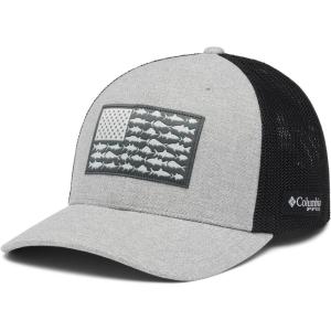 imageColumbia UnisexAdult Tree Flag Mesh Ball Cap  High CrownOlive Green  Collegiate Navy