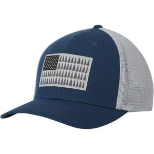 imageColumbia UnisexAdult Tree Flag Mesh Ball Cap  High CrownPetrol Blue