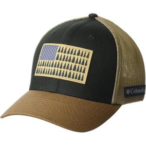 imageColumbia UnisexAdult Tree Flag Mesh Ball Cap  High CrownSpruceDelta