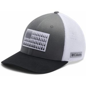 imageColumbia UnisexAdult Tree Flag Mesh Ball Cap  High CrownTitanium  White  Black