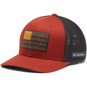 imageColumbia UnisexAdult Tree Flag Mesh Ball Cap  High CrownWarp Red  Shark