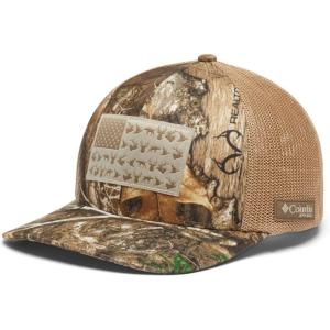 imageColumbia unisexadult PHG Camo Mesh Ball CapRealtree Edge  Game Flag