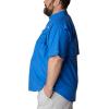 imageColumbia Mens Bahama II UPF 30 Short Sleeve PFG Fishing Shirt Vivid Blue 2X Tall
