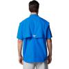 imageColumbia Mens Bahama II UPF 30 Short Sleeve PFG Fishing Shirt Vivid Blue 2X Tall