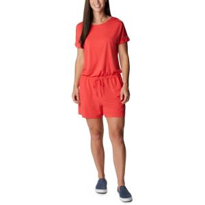imagewomens Slack Water Knit RomperRed Hibiscus